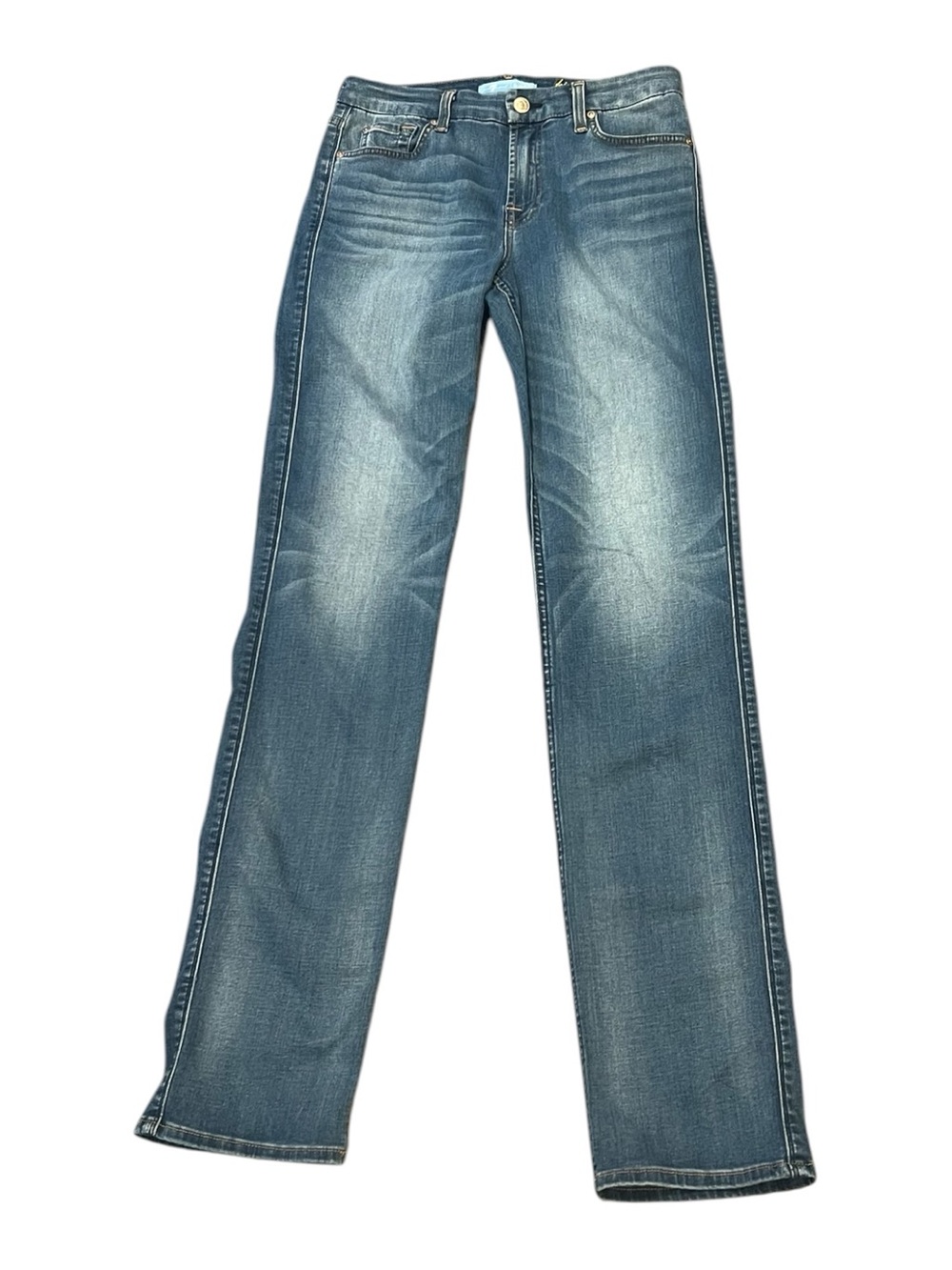 7 For All Mankind B(air) Kimmie Straight Leg Jeans Size 28 Wiskering Detail